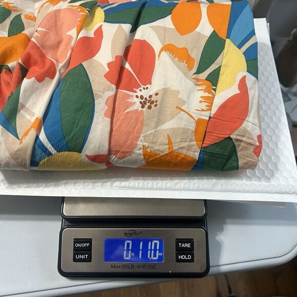 Vince Camuto Floral Midi Sundress Cream Yellow Orange Green Blue Size 14 - Picture 11 of 12